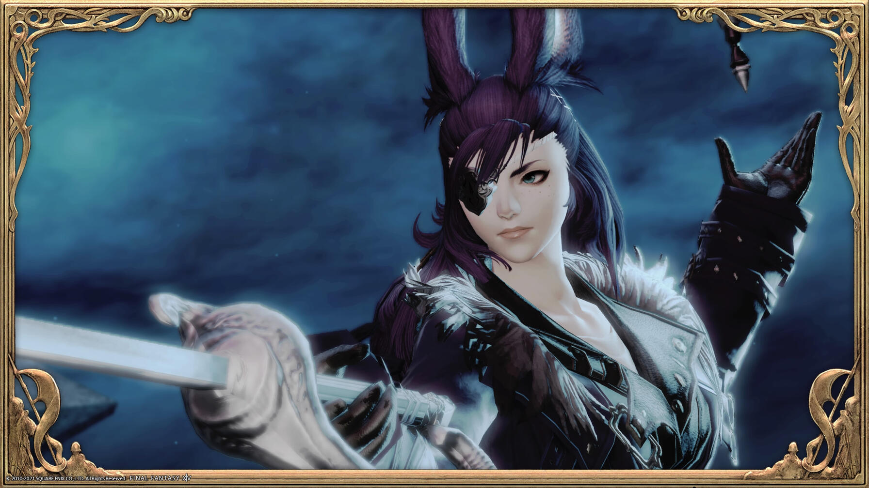 An image of an eyepatched Viera, Zinaida Kirkegrim.